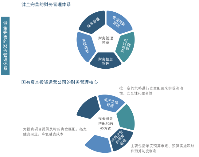 重點(diǎn)針對(duì)資產(chǎn)負(fù)債、投資項(xiàng)目資金匹配和融資方式、成員企業(yè)預(yù)算管理情況等構(gòu)建全面財(cái)務(wù)管控體系，實(shí)現(xiàn)企業(yè)財(cái)務(wù)的戰(zhàn)略管理