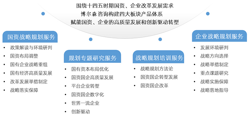 博爾森咨詢十四五戰(zhàn)略規(guī)劃產(chǎn)品體系