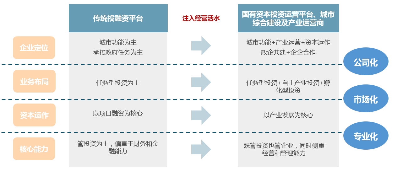 從企業(yè)定位、業(yè)務布局、資本運作、核心能力構(gòu)建等方面規(guī)劃平臺公司化債路徑